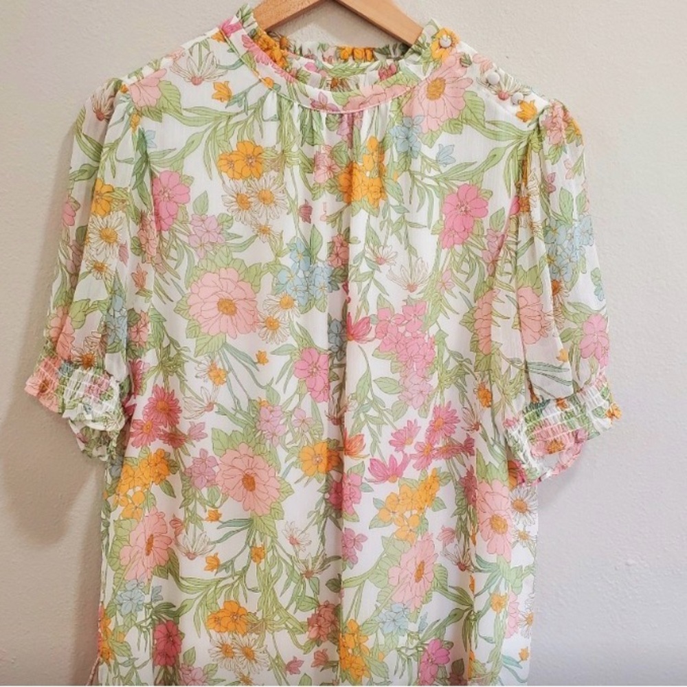 Vince Camuto Floral Blouse - Multicolor
